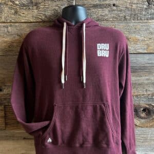 DRU BRU - Maroon Pullover Hoodie